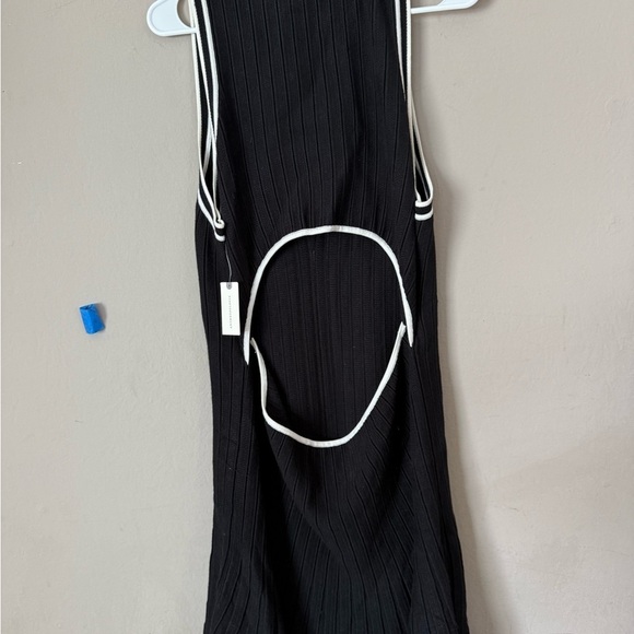 Anthropologie Black and White Midi Dress - Picture 6 of 7